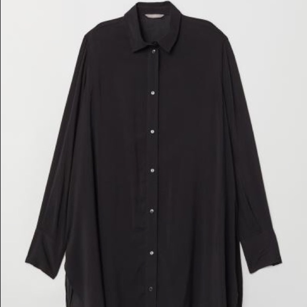 Black button down tunic